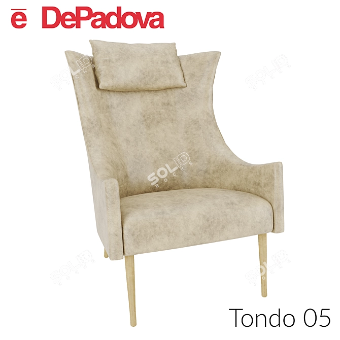 Contemporary Comfort Bergère 3D model image 1