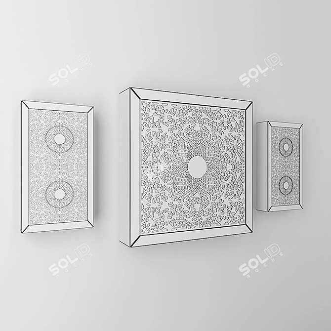 Exquisite Moroccan Wall Light 3D model image 2