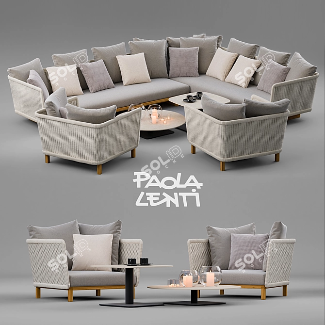 Sabi: Elegant & Versatile Outdoor Furniture 3D model image 1