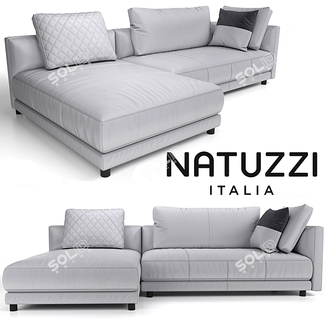 Natuzzi Melpot PBR Sectional 3D model image 1