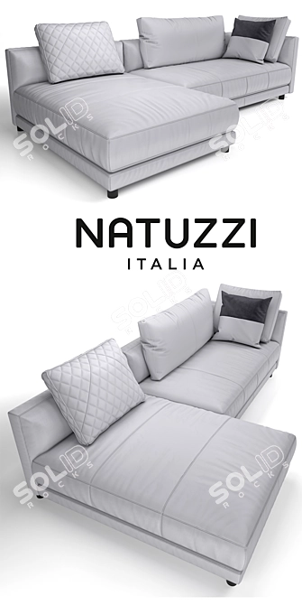 Natuzzi Melpot PBR Sectional 3D model image 2