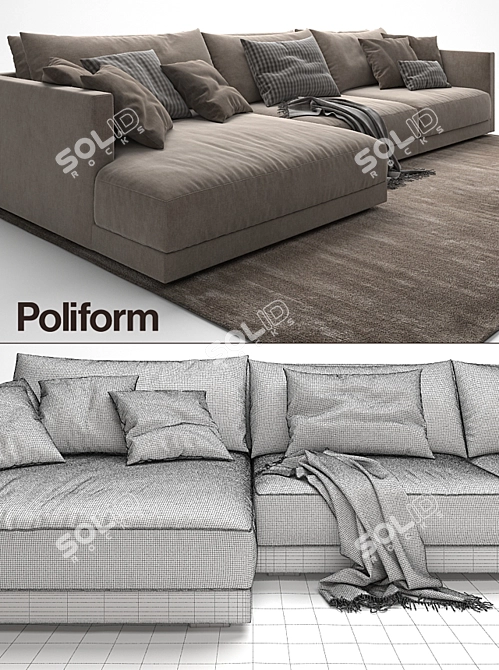 Poliform Bristol Sofa 3D model image 3