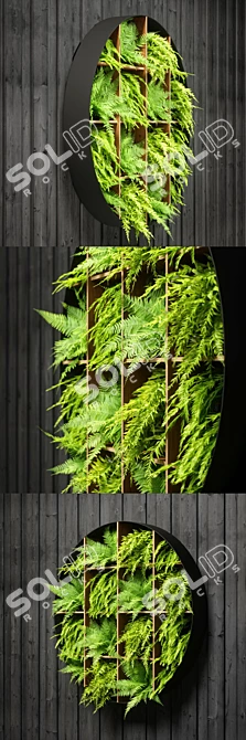 Elegant Fern Wall Panel 3D model image 2