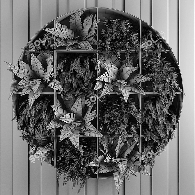 Elegant Fern Wall Panel 3D model image 3