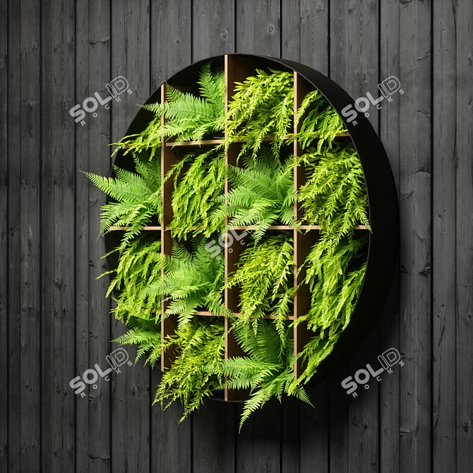 Elegant Fern Wall Panel 3D model image 4