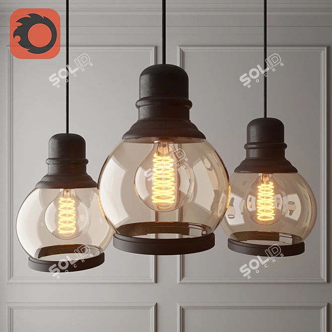 Lussole Loft LSP-9689: Stylish Pendant Light 3D model image 1