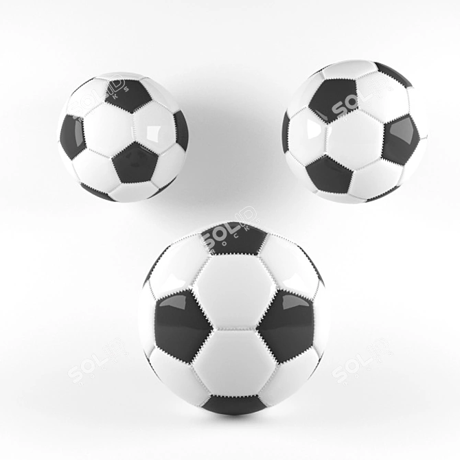 ProStar Soccer Ball: Ultimate Realism 3D model image 1