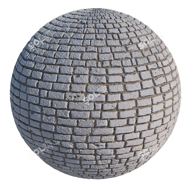  Photogrammetry Paving Stone Kit 3D model image 1