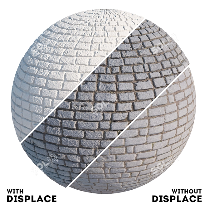  Photogrammetry Paving Stone Kit 3D model image 2