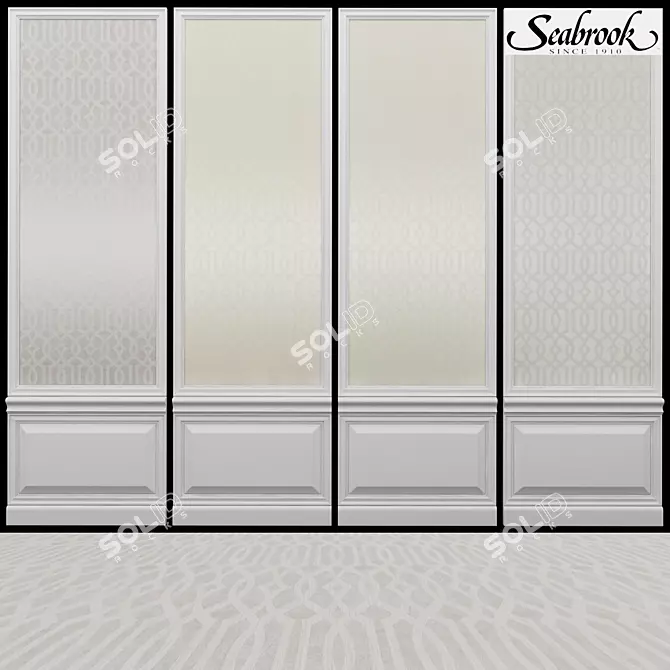 Seabrook Ainsley-3: Elegant USA-Made Wallpaper 3D model image 1