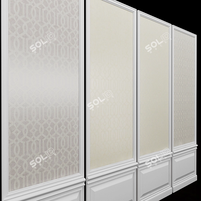 Seabrook Ainsley-3: Elegant USA-Made Wallpaper 3D model image 2