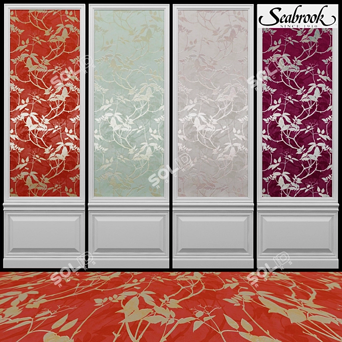 Seabrook Ainsley-4: Timeless Elegance for Your Walls 3D model image 1