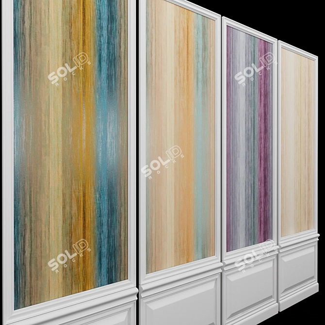 Title: Seabrook Ainsley-6: Premium USA-made Acrylic Coated Wallpaper 3D model image 2