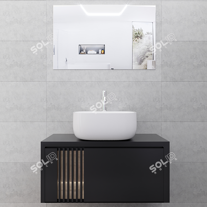 ARQUITECT Black Fenix Vanity Set 3D model image 1