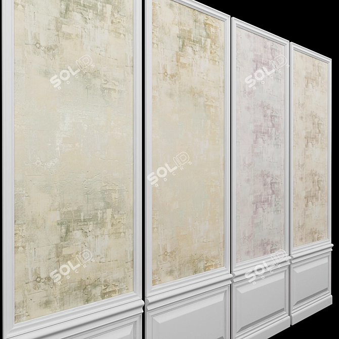 Seabrook Ainsley-7: USA-Made Half Drop Acrylic Coated Wallpaper 3D model image 2