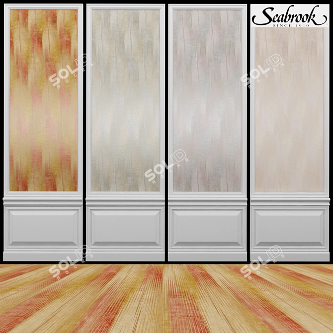 Seabrook Ainsley-9: Acrylic Coated Paper Wallpaper 3D model image 1