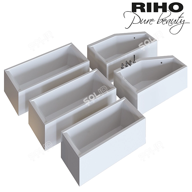 RIHO Baths & Newform Bath/Shower Mixer Combo 3D model image 2