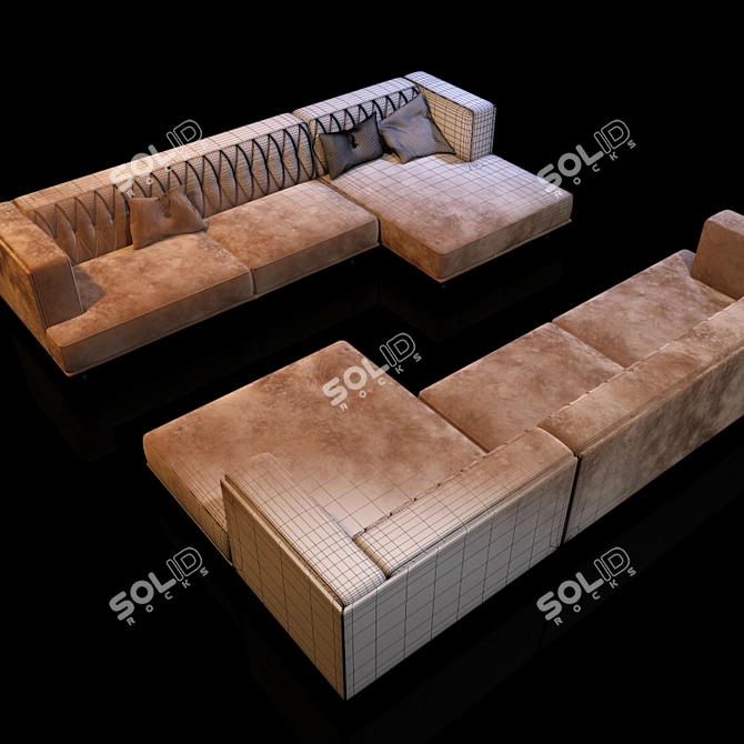 Stylish McQUEEN Sofa 3D model image 2