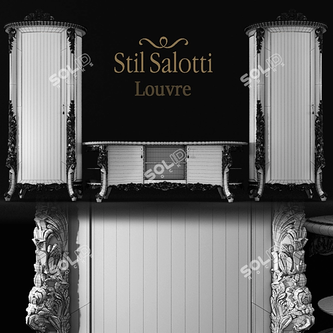 Elegant Louvre by Stil Salotti 3D model image 3