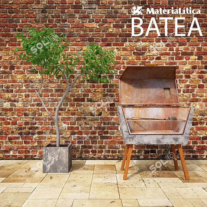 Poly Materialitica Batea: BBQ Essential 3D model image 1