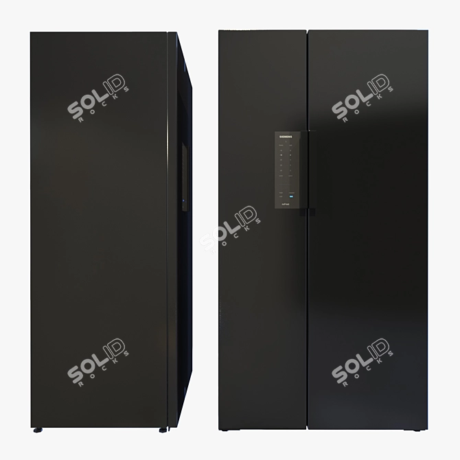 Siemens iQ700 Side-by-Side Fridge 3D model image 2