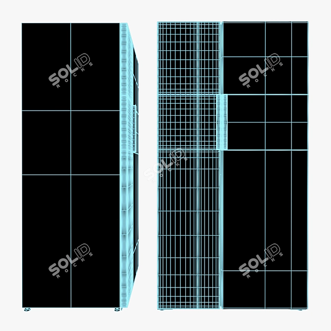 Siemens iQ700 Side-by-Side Fridge 3D model image 3