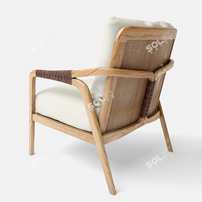 McGuire Knot Lounge Chair: Sleek and Stylish Seating 3D model image 3