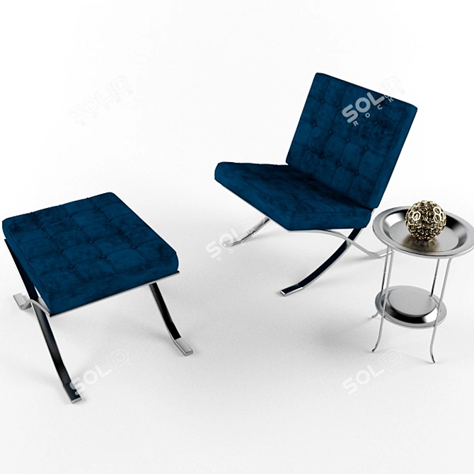 Ultimate Comfort Relaxing Chair 3D model image 1