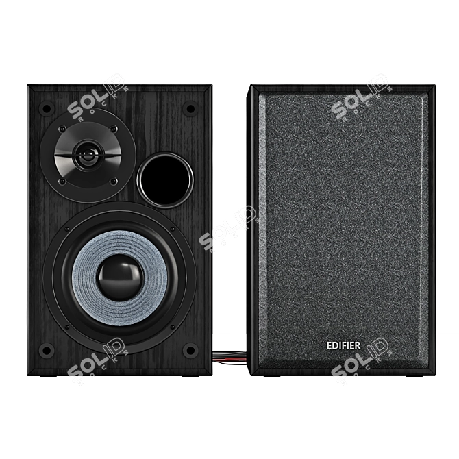 Powerful 2.0 Edifier R1100 Speakers 3D model image 1