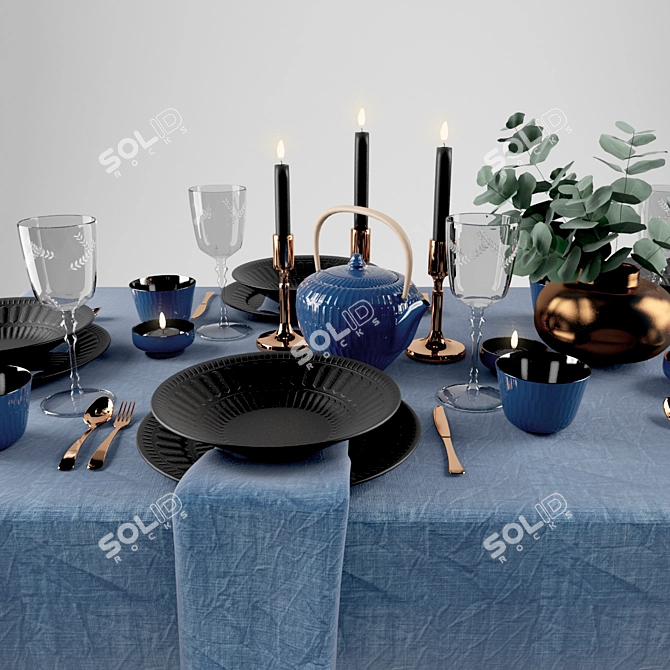 Versatile Tableware Collection 3D model image 1