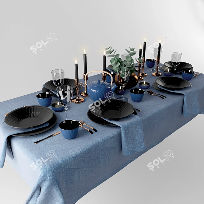 Versatile Tableware Collection 3D model image 2