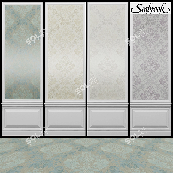 Seabrook Carl Robinson-19: Luxurious Acrylic Coated Wallpaper 3D model image 1