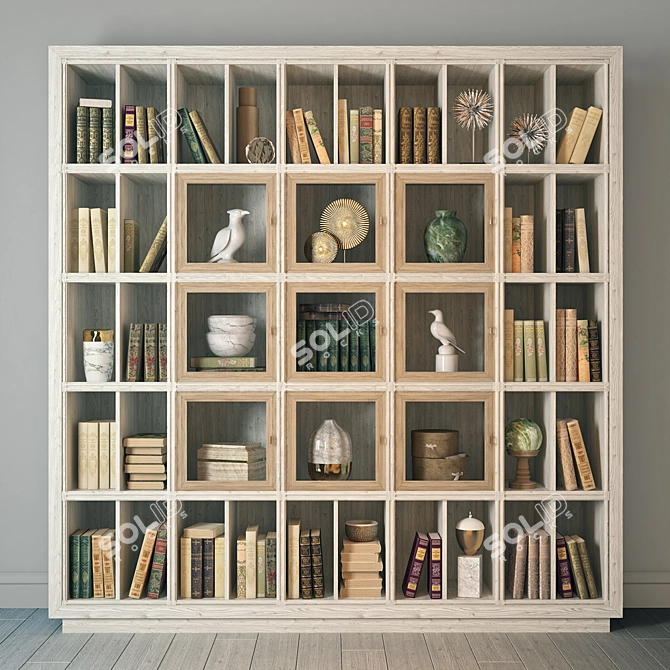 Annibale Colombo W1240 Wooden Library 3D model image 2