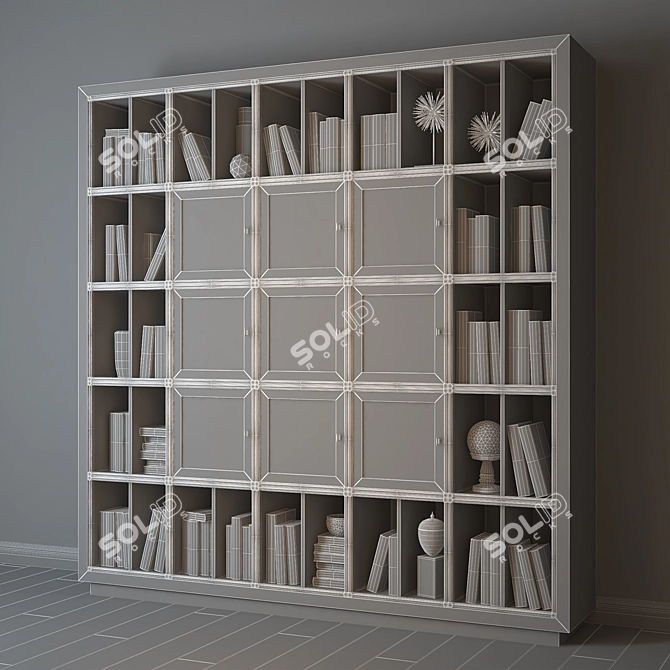 Annibale Colombo W1240 Wooden Library 3D model image 1