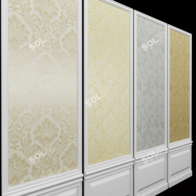 Seabrook Carl Robinson-23: Luxurious Acrylic Coated Nonwoven Wallpaper 3D model image 2