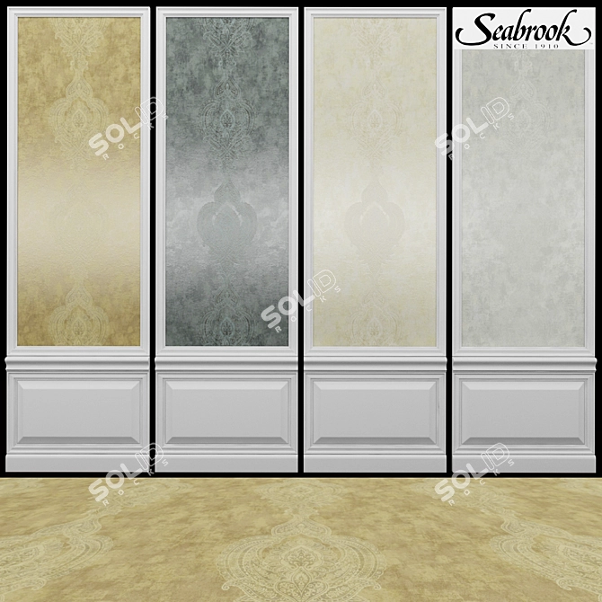 Seabrook Carl Robinson-24: Stylish USA-Made Wallpaper for Trendsetters 3D model image 1