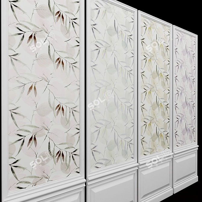 Seabrook CR-28: Romantique Collection, Acrylic Coated Nonwoven Wallpaper 3D model image 2