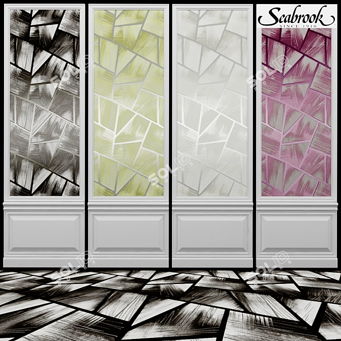 Seabrook Carl Robinson-34: USA-Made Acrylic Coated Wallpaper 3D model image 1