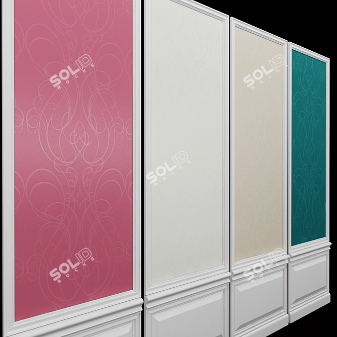 Seabrook Robinson-35: Intricate Acrylic Coated Wallpaper 3D model image 2