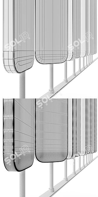 Versatile Decorative Partition 3D model image 3