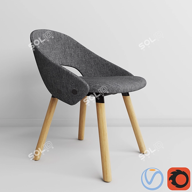 Tailor Chair: Comfort and Character 3D model image 1