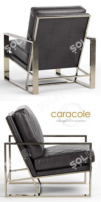 Caracole Welcome Back: Stylish Upholstered Chair 3D model image 2