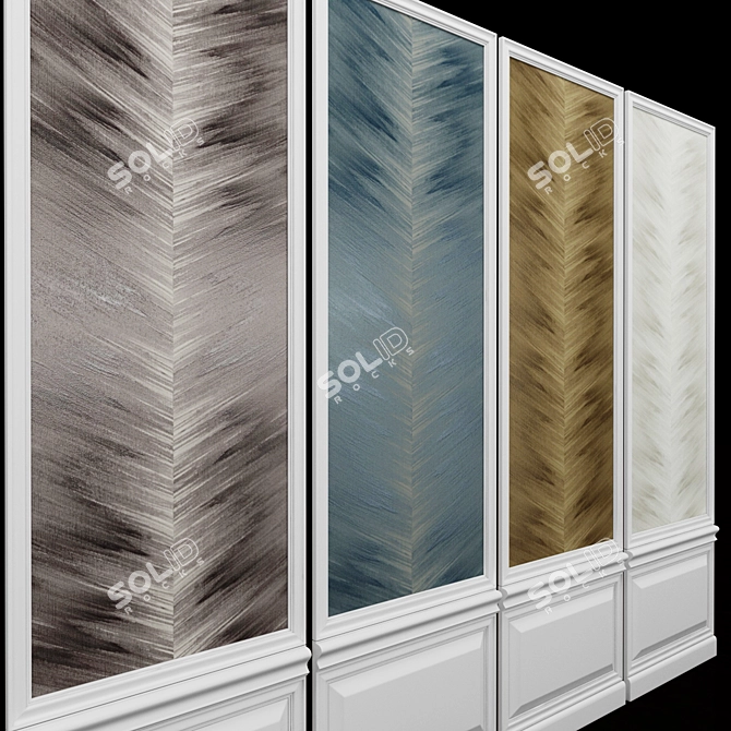 Seabrook Carl Robinson-40: USA-Made Acrylic Coated Nonwoven Wallpaper Collection 3D model image 2