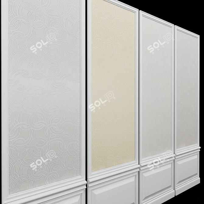 Seabrook Connoisseur-1: Elegant USA-Made Acrylic Coated Wallpaper 3D model image 2