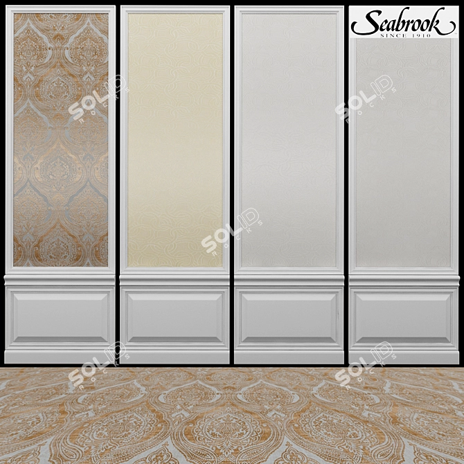 Seabrook Connoisseur-2 Acrylic Coated Wallpaper 3D model image 1