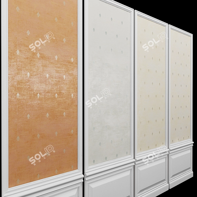 Seabrook Damask Folio-4: Elegant American-made Damask Wallpaper 3D model image 2