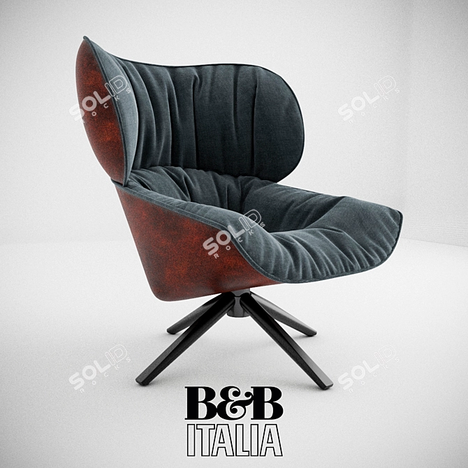 Tabano Armchair: Comfort and Elegance 3D model image 2