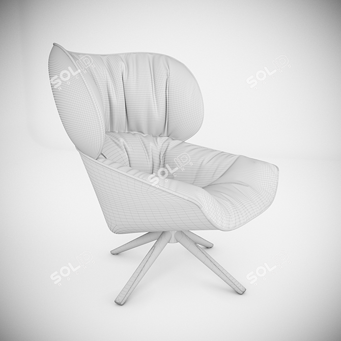 Tabano Armchair: Comfort and Elegance 3D model image 3