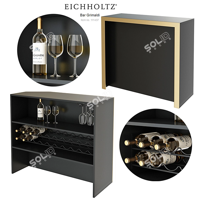 EICHHOLTZ Golden Bar Grimaldi 3D model image 1