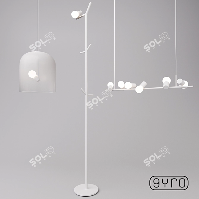 Elegant Avian Glow: Zhili Liu Bird Lamps 3D model image 1